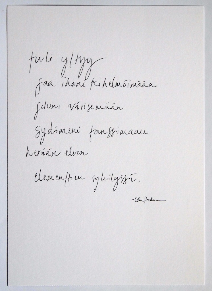 runotaulu tuuli yltyy ida hedman